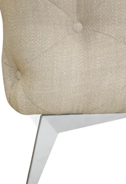 Home affaire Chesterfield-Sofa »Ecksofa GLYNIS L-Form mit Wellenunterfederung, Maße B/T/H 323/264/75cm« aufwändige Knopfheftung, moderne Chesterfield Optik, Fußfarbe wählbar