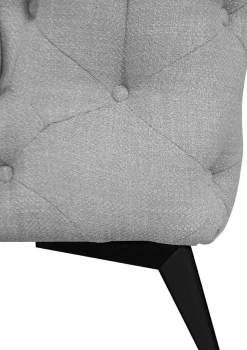 Home affaire Chesterfield-Sofa »Ecksofa GLYNIS L-Form mit Wellenunterfederung, Maße B/T/H 264/264/75cm« aufwändige Knopfheftung, moderne Chesterfield Optik, Fußfarbe wählbar