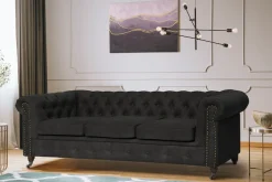 Home affaire Chesterfield-Sofa »Aarburg« aufwändige Knopfheftung und Ziernägel im Chesterfield-Design