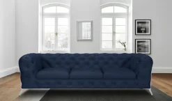 Home affaire Chesterfield-Sofa »Amaury« aufwändige Knopfheftung, moderne Chesterfield Optik, Fußfarbe wählbar