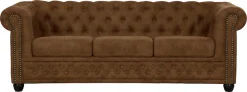Home affaire Chesterfield-Sofa »Rysum« Chesterfield-Optik, in 2 Bezugsqualitäten, 2 Ausf. schnell lieferbar