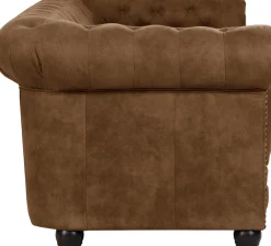 Home affaire Chesterfield-Sofa »Rysum« Chesterfield-Optik, in 2 Bezugsqualitäten, 2 Ausf. schnell lieferbar