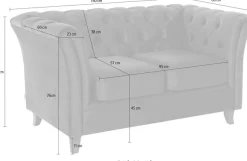 Home affaire Chesterfield-Sofa »Reims« mit echter Chesterfield-Knopfheftung, hochwertige Verarbeitung