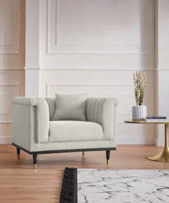 Home affaire Cocktailsessel »Chamby New Sessel« im Bouclé-Strukturbezug mit Steppung im Lehnenbereich