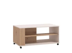 Home affaire Couchtisch »Belfort Kaffetisch 100 cm, Stilvolles und zeitloses Design« mit rollen, mit zwei Ablageböden, in trendigen Farbkombination
