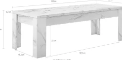 Home affaire Couchtisch »Carrara« (125 x 65 cm)