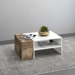 Home affaire Couchtisch »Coro, Couchtisch, Couchtisch mit seitlichem Stauraum,Sofatisch« Länge 90 cm, mit zwei Ablagefächern davon eines geschlossen