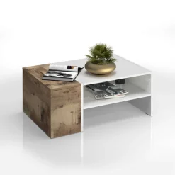 Home affaire Couchtisch »Coro, Couchtisch, Couchtisch mit seitlichem Stauraum,Sofatisch« Länge 90 cm, mit zwei Ablagefächern davon eines geschlossen