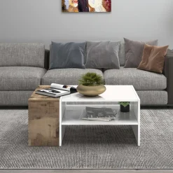 Home affaire Couchtisch »Coro, Couchtisch, Couchtisch mit seitlichem Stauraum,Sofatisch« Länge 90 cm, mit zwei Ablagefächern davon eines geschlossen