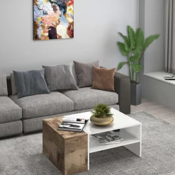 Home affaire Couchtisch »Coro, Couchtisch, Couchtisch mit seitlichem Stauraum,Sofatisch« Länge 90 cm, mit zwei Ablagefächern davon eines geschlossen