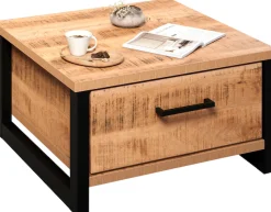 Home affaire Couchtisch »Elda« 1 Stk. tlg. Couchtisch mit 2 Vollauszug Schubladen – (B/T/H) 80/80/45 cm