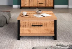 Home affaire Couchtisch »Elda« 1 Stk. tlg. Couchtisch mit 2 Vollauszug Schubladen – (B/T/H) 80/80/45 cm
