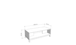 Home affaire Couchtisch »Essex, Wohnzimmertisch, Sofatisch, Beistelltisch, Kaffeetisch« Artisan Eiche & schwarze Streifen, MDF-Profil, ABS 1mm, modern