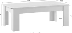 Home affaire Couchtisch »Gent 122 x 65 cm, Sofatisch, Wohnzimmertisch, Kaffeetisch« moderner rechteckiger Couchtisch, zweifarbig