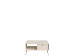 Home affaire Couchtisch »ROMELIS beige Kaffeetisch mit viel Stauraum, 87x66cm, modernes Design« pflegeleichter Beistelltisch mit zusätzlichen Aufbewahrungsschränken