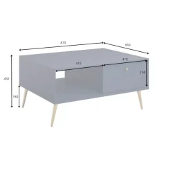Home affaire Couchtisch »ROMELIS beige Kaffeetisch mit viel Stauraum, 87x66cm, modernes Design« pflegeleichter Beistelltisch mit zusätzlichen Aufbewahrungsschränken