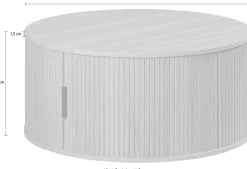Home affaire Couchtisch »Ronda« 1 Stk. tlg. Runder Sofatisch mit Stauraum - Maße (B/T/H) 80/80/36 cm