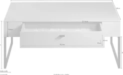 Home affaire Couchtisch »San Pedro« 1 Stk. tlg. Couchtisch mit 1 Schub.K, Soft-Close & Unterflurauszug 110/68/45 cm