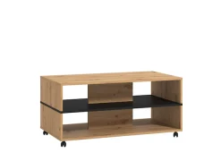 Home affaire Couchtisch »Savio Kaffeetisch, 101 cm, in trendigen Farben, modern« mit Ablage, rechteckig, Artisan Eiche, ideal fuer kleine Räume