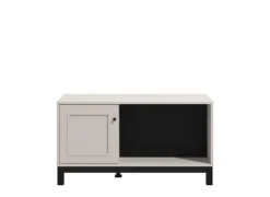 Home affaire Couchtisch »Savoia, 100 cm, modernes Design mit viel Stauraum, rechteckig« Zwei offene Fächer und ein geschlossenes, in eleganter Kaschmirfarbe