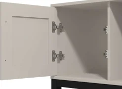 Home affaire Couchtisch »Savoia, 100 cm, modernes Design mit viel Stauraum, rechteckig« Zwei offene Fächer und ein geschlossenes, in eleganter Kaschmirfarbe