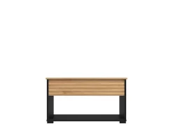 Home affaire Couchtisch »Taranto Kaffeetisch, 80 cm,quadratische Form, modern design« höhenverstellbar Tischplatte, geschlossenes Fach, schwarz oder weiß