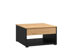 Home affaire Couchtisch »Taranto Kaffeetisch, 80 cm,quadratische Form, modern design« höhenverstellbar Tischplatte, geschlossenes Fach, schwarz oder weiß