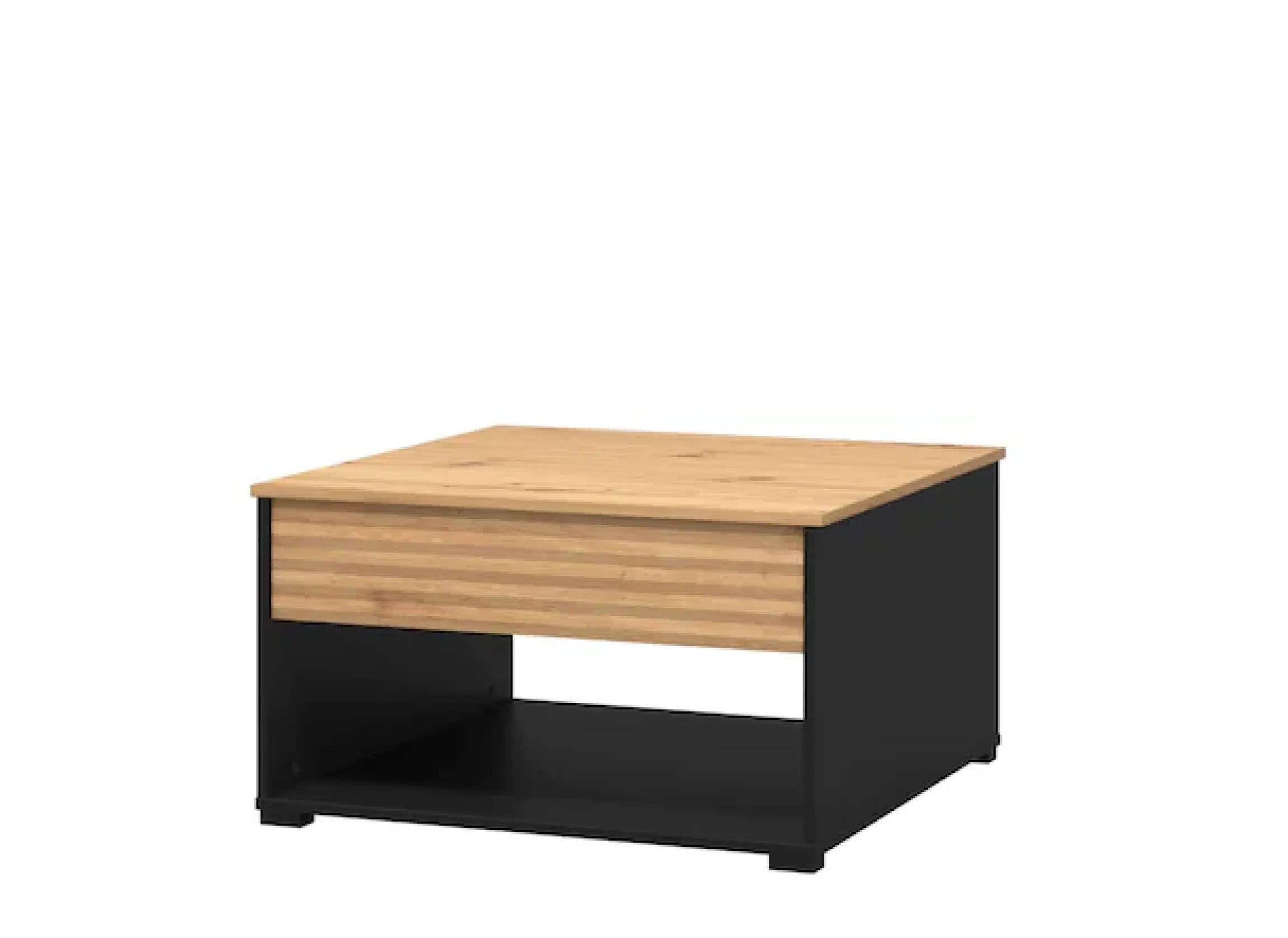 Home affaire Couchtisch »Taranto Kaffeetisch, 80 cm,quadratische Form, modern design« höhenverstellbar Tischplatte, geschlossenes Fach, schwarz oder weiß