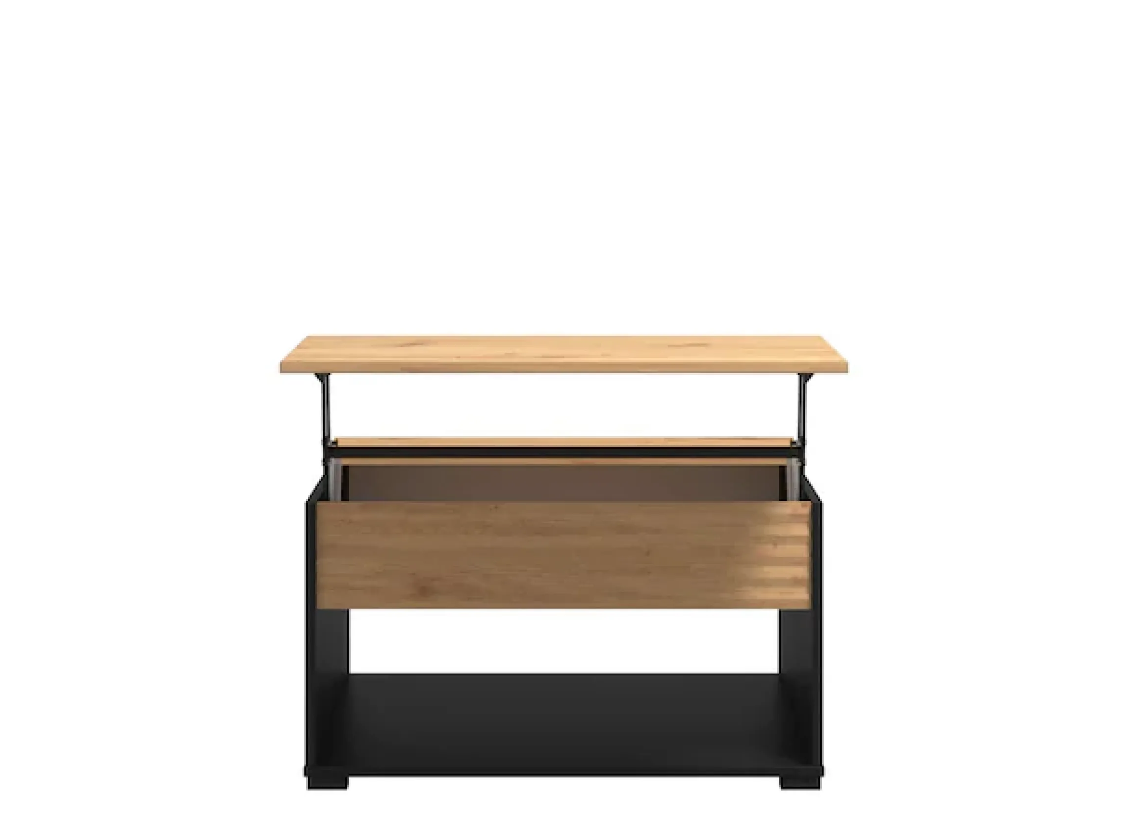 Home affaire Couchtisch »Taranto Kaffeetisch, 80 cm,quadratische Form, modern design« höhenverstellbar Tischplatte, geschlossenes Fach, schwarz oder weiß