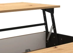 Home affaire Couchtisch »Taranto Kaffeetisch, 80 cm,quadratische Form, modern design« höhenverstellbar Tischplatte, geschlossenes Fach, schwarz oder weiß