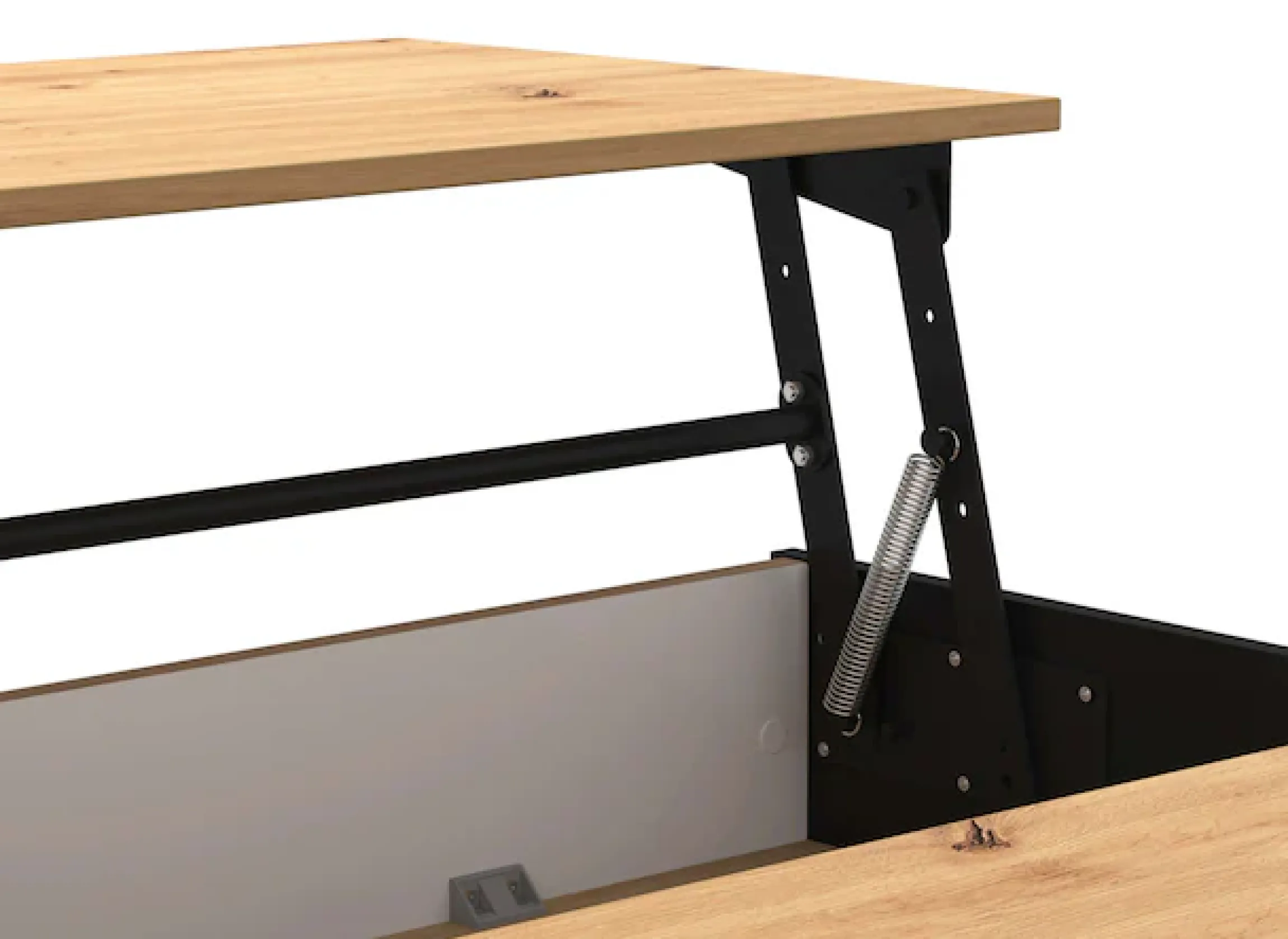 Home affaire Couchtisch »Taranto Kaffeetisch, 80 cm,quadratische Form, modern design« höhenverstellbar Tischplatte, geschlossenes Fach, schwarz oder weiß