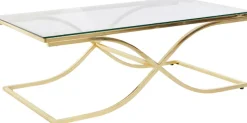 Home affaire Couchtisch »TOPSELLER!« Glastisch, OTTOs Choice,Maße (B/T/H): (120/70/42), Gestell in Gold-Optik