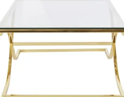 Home affaire Couchtisch »TOPSELLER!« Glastisch, OTTOs Choice,Maße (B/T/H): (120/70/42), Gestell in Gold-Optik