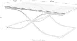 Home affaire Couchtisch »TOPSELLER!« Glastisch, OTTOs Choice,Maße (B/T/H): (120/70/42), Gestell in Gold-Optik