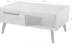 Home affaire Couchtisch »Torge, Beistelltisch, Wohnzimmertisch, Tisch, Sofatisch« 1 Stk. tlg. Schubkästen und Ablagefach, in drei Farben verfügbar