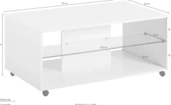 Home affaire Couchtisch »Trentino« Breite ca. 101 cm, mit Rollen