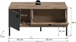 Home affaire Couchtisch »TREVERK, Breite: 100 cm« 1 Stk. tlg. Couchtisch, Wohnzimmertisch, Beistelltisch, Wohnzimmer