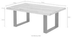 Home affaire Couchtisch »Tristan« aus Massivholz Eiche mit Baumkante
