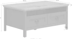 Home affaire Couchtisch »Vienna« 1 Stk. tlg. Sofatisch mit 2 Schubladen und Ablagefläche - (B/T/H) 101/60/45 cm