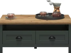 Home affaire Couchtisch »Vienna« 1 Stk. tlg. Sofatisch mit 2 Schubladen und Ablagefläche - (B/T/H) 101/60/45 cm