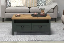 Home affaire Couchtisch »Vienna« 1 Stk. tlg. Sofatisch mit 2 Schubladen und Ablagefläche - (B/T/H) 101/60/45 cm