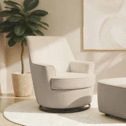 Home affaire Drehsessel »HETTY, Drehsessel mit Wippfunktion, Lese-Sessel in Cord und Microfaser« 1 Stk. tlg. mit Federkern, auch im Set mit passendem Hocker
