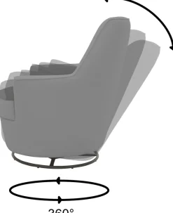 Home affaire Drehsessel »HETTY, Drehsessel mit Wippfunktion, Lese-Sessel in Cord und Microfaser« 1 Stk. tlg. mit Federkern, auch im Set mit passendem Hocker