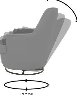 Home affaire Drehsessel »HETTY, Drehsessel mit Wippfunktion und Hocker; Lesesessel, Armsessel« Set, 2 Stk. tlg. mit Dreh/Wippfunktion, mit Federkern, in Cord und Microfaser
