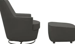 Home affaire Drehsessel »HETTY, Drehsessel mit Wippfunktion und Hocker; Lesesessel, Armsessel« Set, 2 Stk. tlg. mit Dreh/Wippfunktion, mit Federkern, in Cord und Microfaser