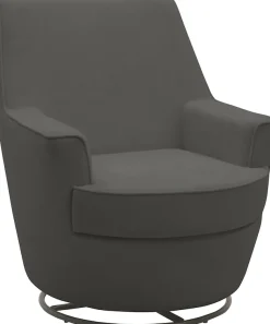 Home affaire Drehsessel »HETTY, Drehsessel mit Wippfunktion und Hocker; Lesesessel, Armsessel« Set, 2 Stk. tlg. mit Dreh/Wippfunktion, mit Federkern, in Cord und Microfaser