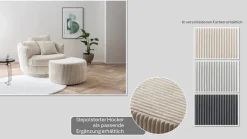 Home affaire Drehsessel »MAISIE Cord, Lese-Sessel, Love Seat,« trendige Stoffe MEGA CORD und Web-Velours, 360 Grad drehbar