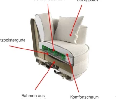 Home affaire Drehsessel »MAISIE Webvelours, Love Seat XXL Lese-Sessel, Big-Sessel mit Hocker,« 2 Stk. tlg. Set in MEGA CORD und Web-Velours, drehbar 360 Grad