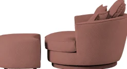 Home affaire Drehsessel »MAISIE Webvelours, Love Seat XXL Lese-Sessel, Big-Sessel mit Hocker,« 2 Stk. tlg. Set in MEGA CORD und Web-Velours, drehbar 360 Grad