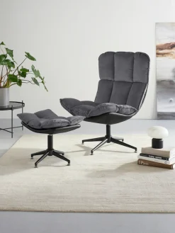 Home affaire Drehsessel »Seet, Polstersessel mit Hocker,« 2 Stk. tlg. 360° drehbar, Relaxsessel inkl. Hocker